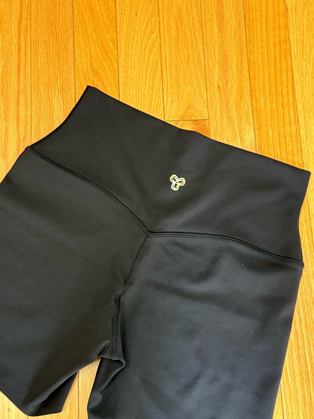 Aritzia Black High-Waist Raw Hem Biker Short